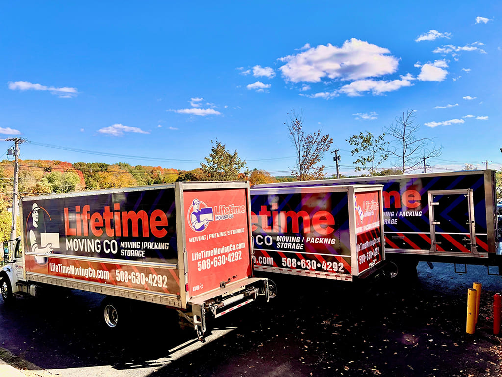 Branded Lifetime Moving Co Trucks