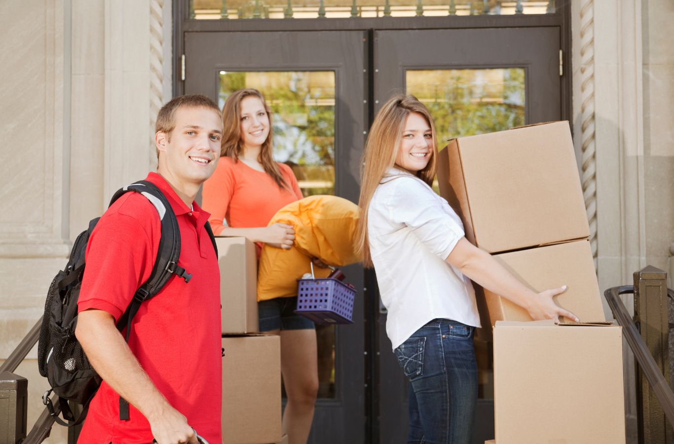 Lifetime Moving Co team carefully packs student belongings for an organized relocation in Southborough, MA.